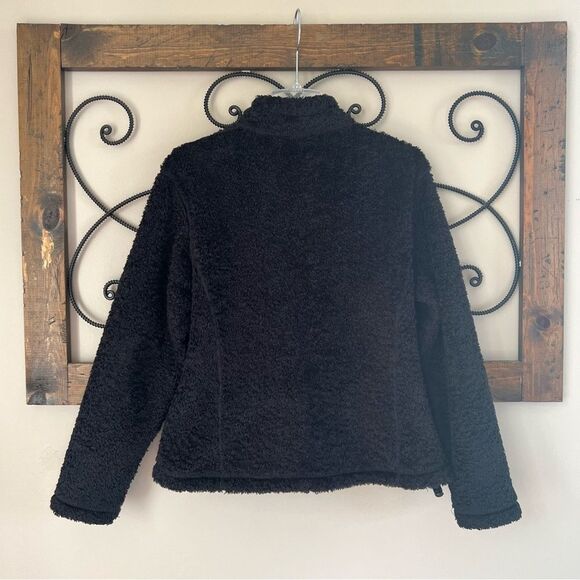 Cabela's Polartec Black High Pile Sherpa Fleece Teddy Full Zip Jacket Coat SZ L - Picture 4 of 15